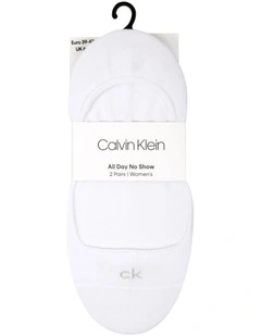 No-Show Sock 2 Pack in White