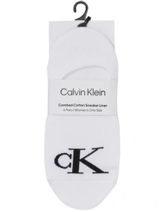 Monogram Liner 6 Pack in White