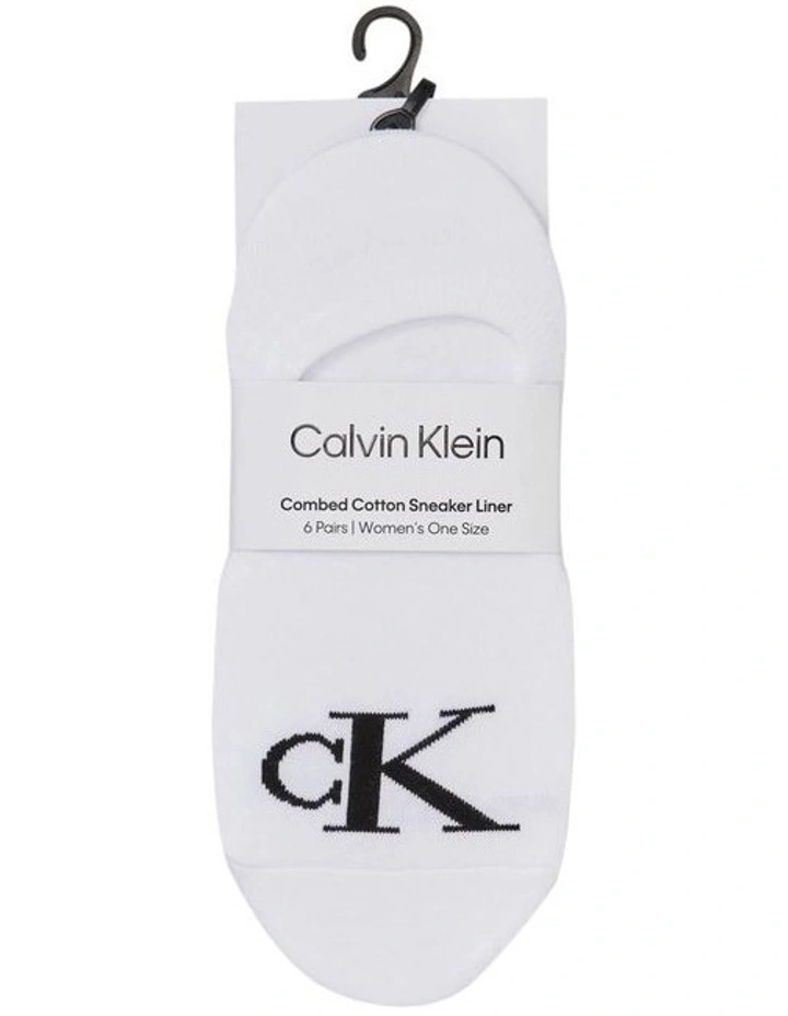 Monogram Liner 6 Pack in White image 1