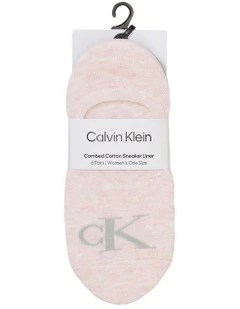 Monogram Liner Socks 6 Pack in Multi