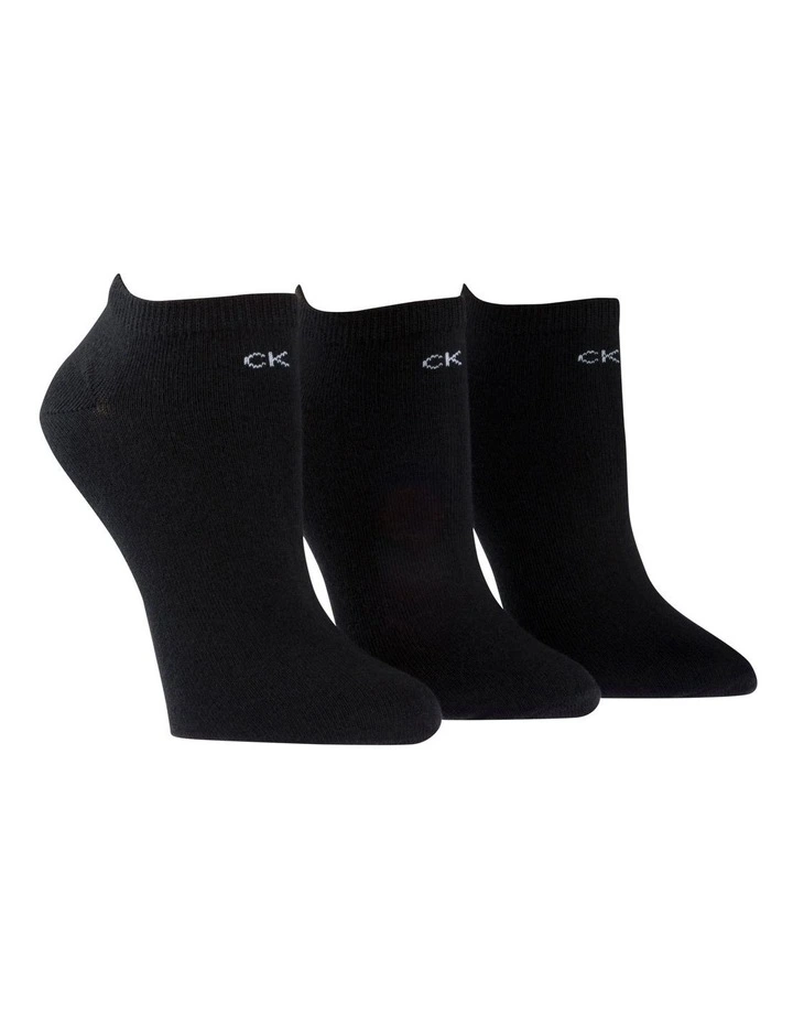 Logo Ankle Sock 3 Pack in Black image 1