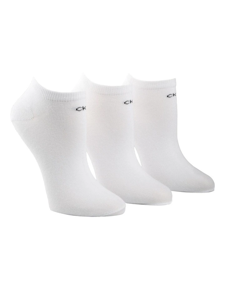 Ankle Sock 3 Pack in White image 1