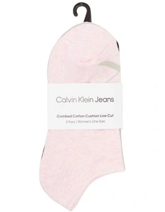 Monogram Flat Knit Lowcut 3 Pack in Multi