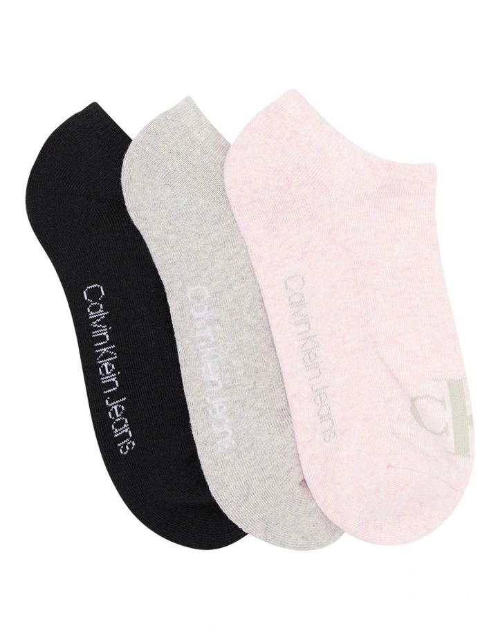 Monogram Flat Knit Lowcut 3 Pack in Multi image 2