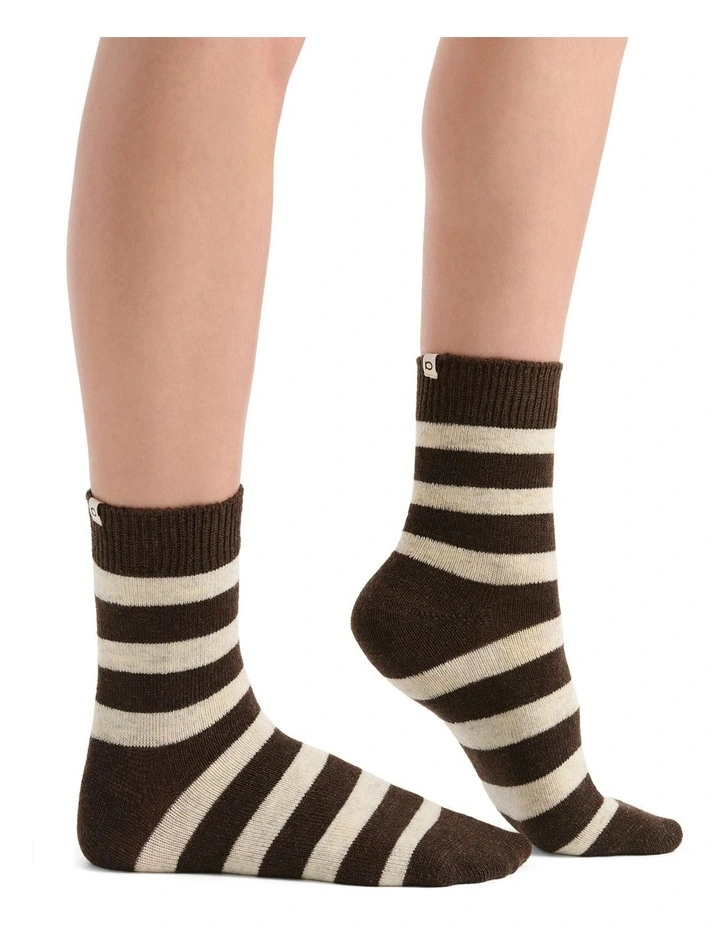 Winter Stripe Sock in Coffee image 5