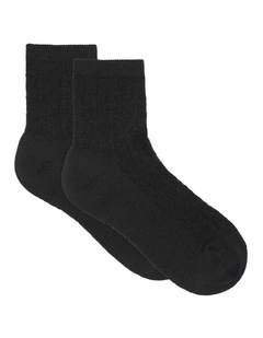 Mia Pointelle Sock in Nero