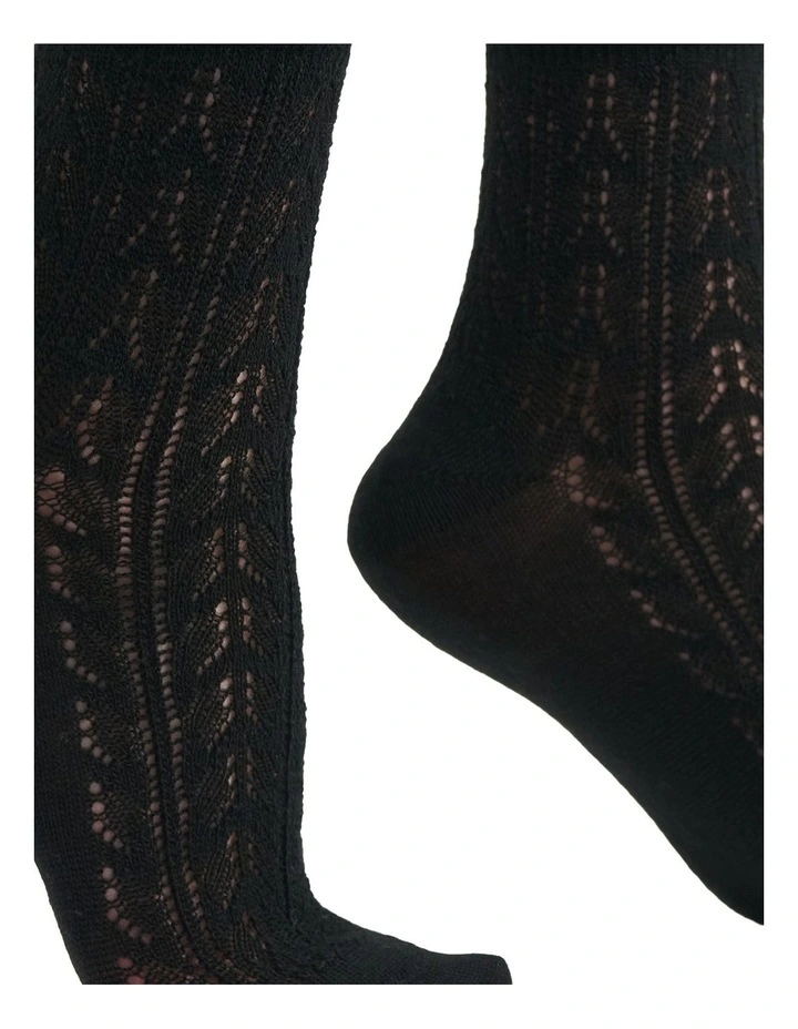 Mia Pointelle Sock in Nero image 5