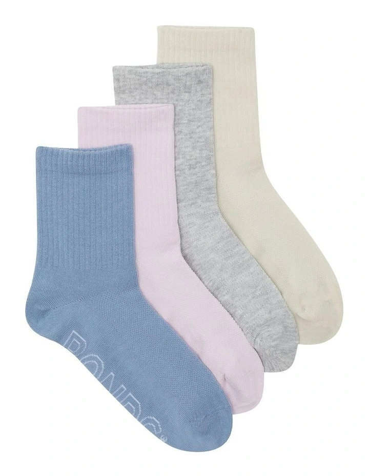 Logo Light 1/2 Crew Socks 4 Pack in Multi image 1