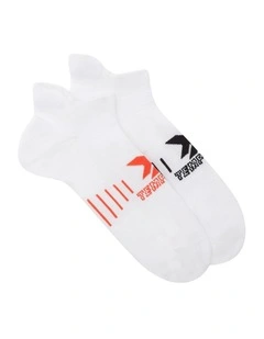 X-Temp Max Low Cut Socks 2 Pack in White