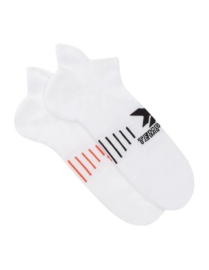 X-Temp Max Low Cut Socks 2 Pack in White image 2