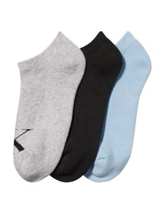 Monogram Low Cut Cushion of 3 Pack in Multi