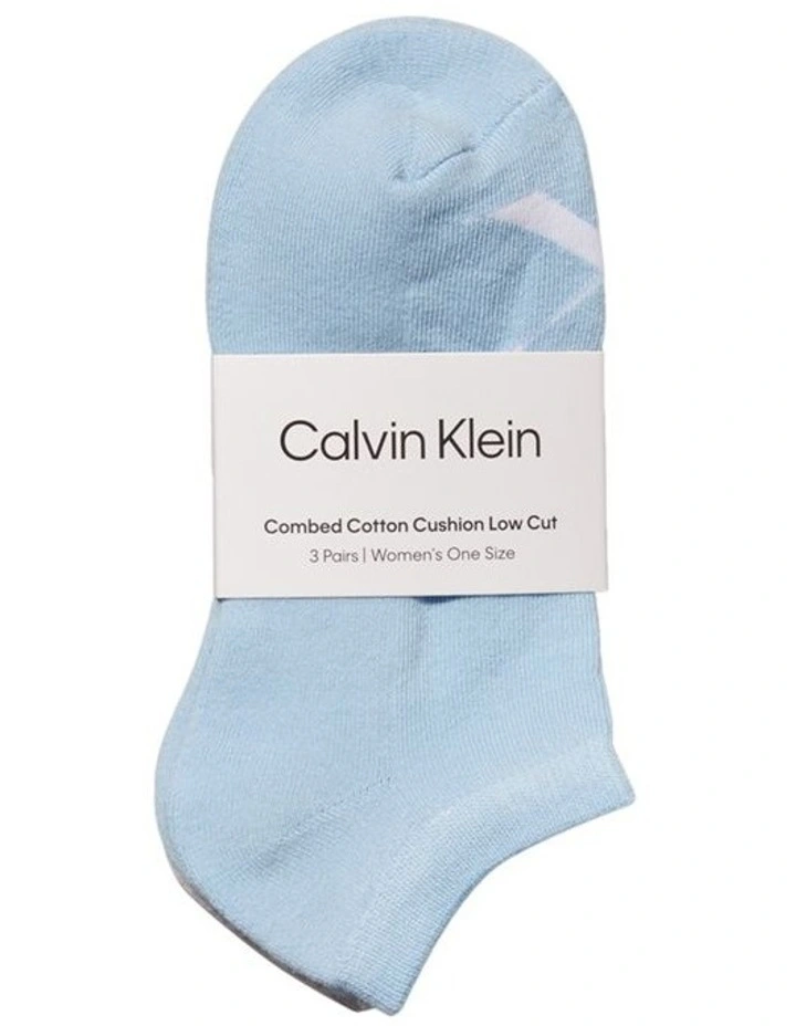 Monogram Low Cut Cushion of 3 Pack in Multi image 2