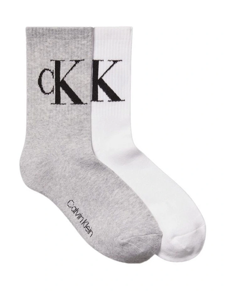 Monogram Women's Cushion Crew of 2 Pack in Multi image 1