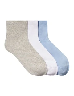 Cotton Quarter Cushion of 3 Pack in Multi