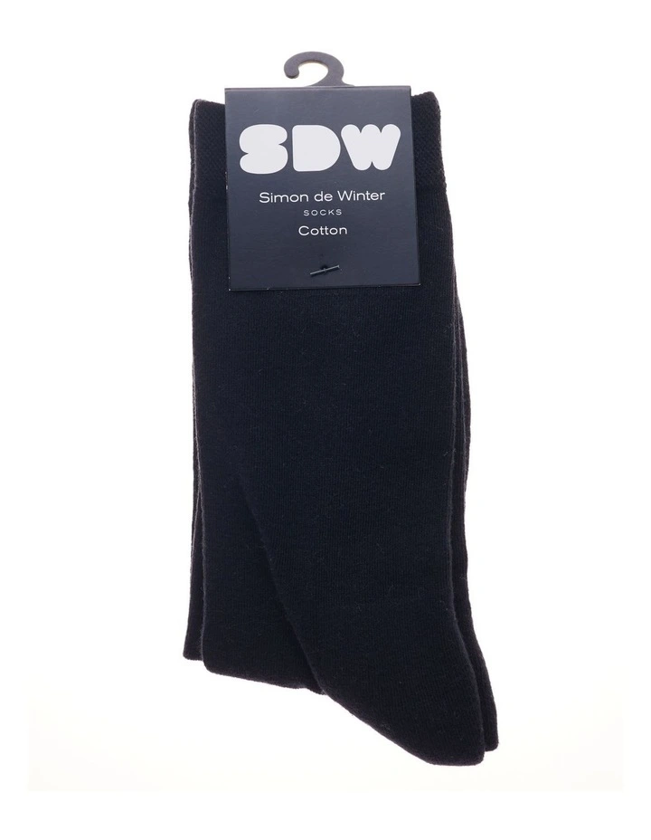 3 Pack Bamboo Low Cut Socks in Black image 2
