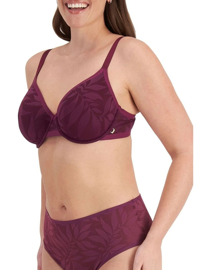 Because Lightly Lined Full Coverage Bra in Sweet Blackcurrant image 3