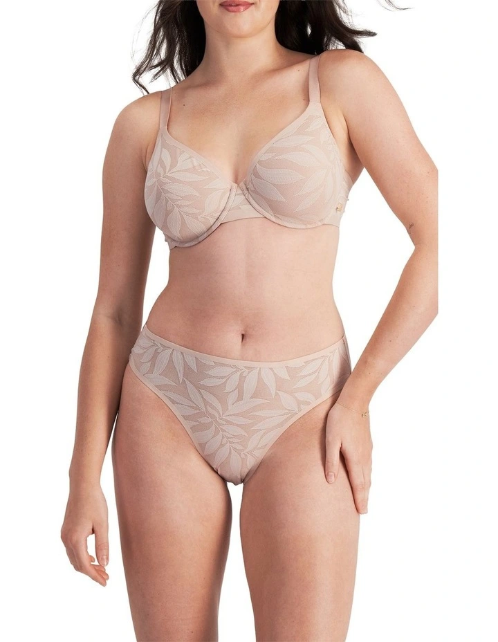 Because Lightly Lined Full Coverage Bra in Nude Lace image 5