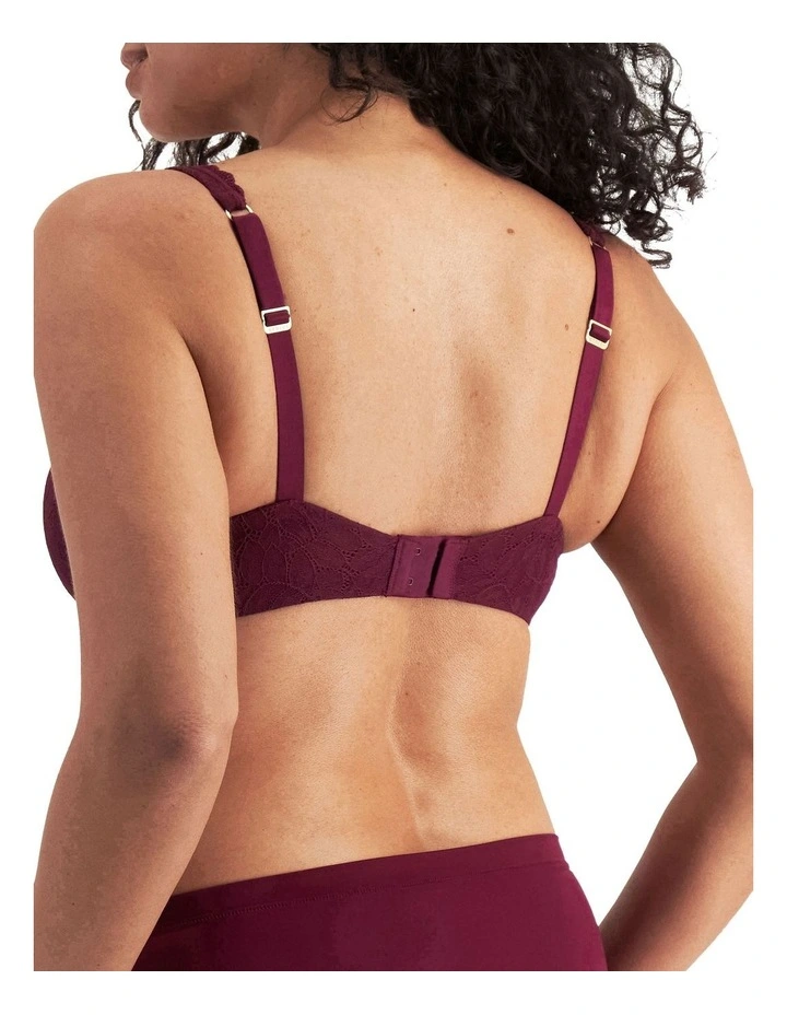 There Lace Contour Bra in Sweet Blackcurrant image 3