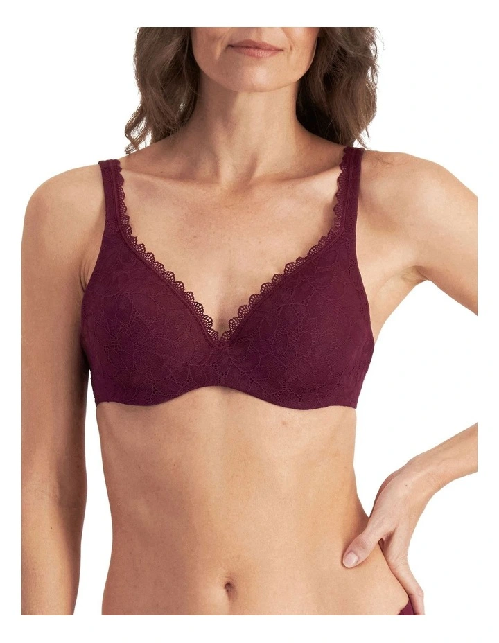 There Lace Contour Bra in Sweet Blackcurrant image 5