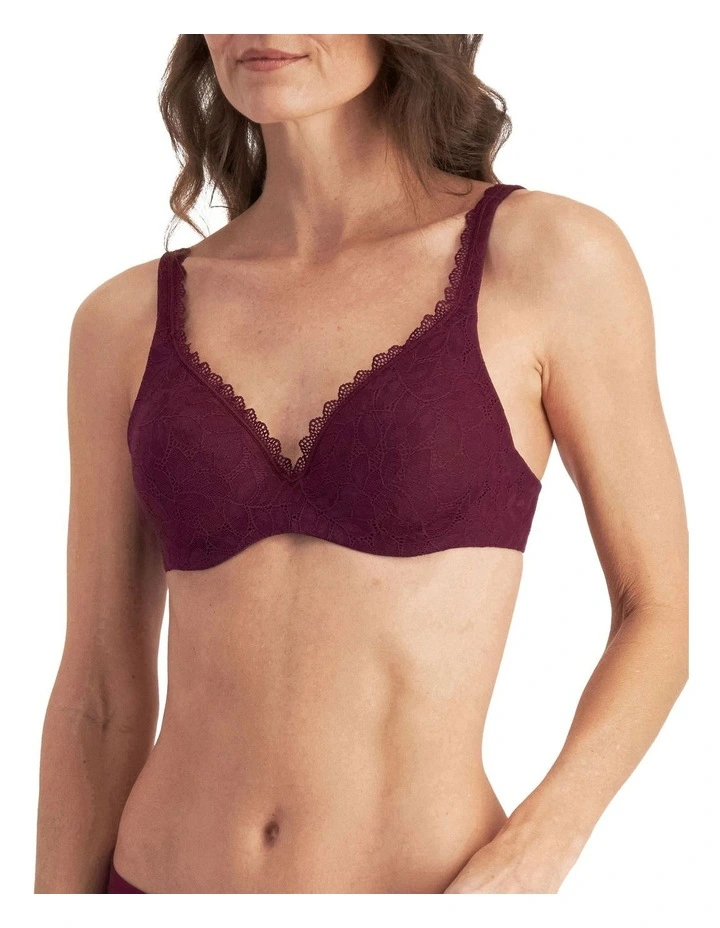 There Lace Contour Bra in Sweet Blackcurrant image 6