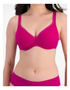 Barely There Lace Contour Bra in Electric Rose