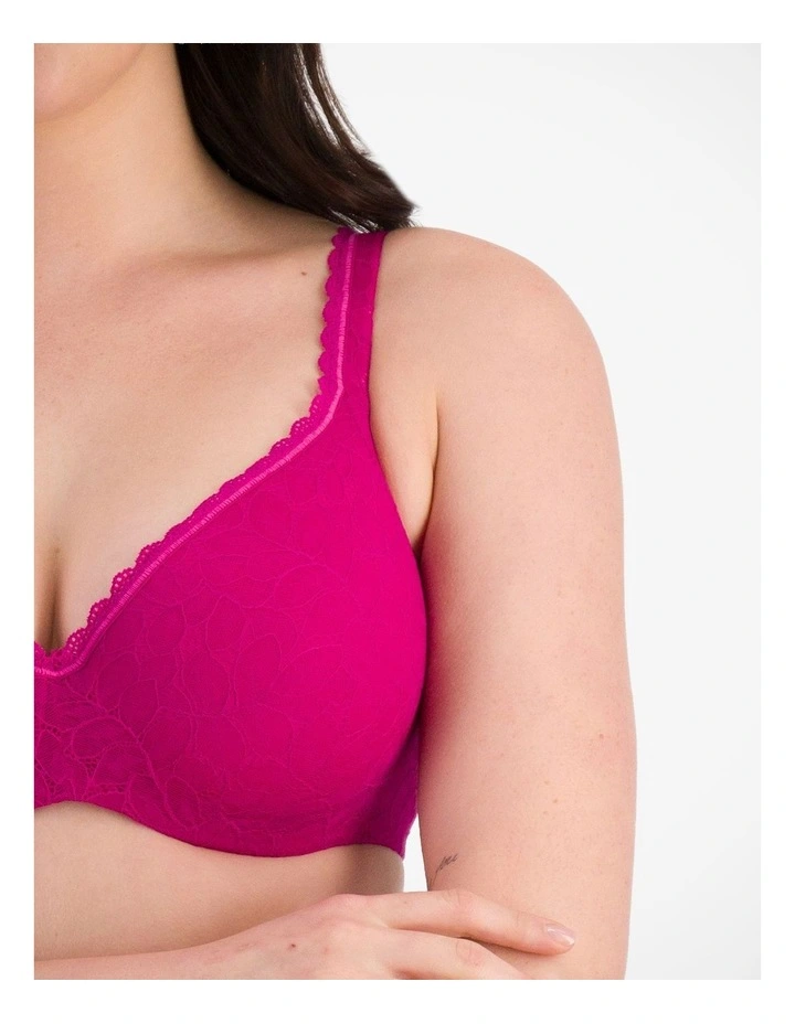 Barely There Lace Contour Bra in Electric Rose image 5