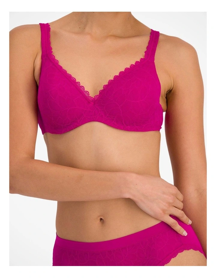 Barely There Lace Contour Bra in Electric Rose image 6