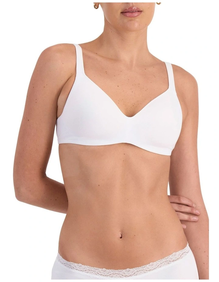 Barely There Breathe Wirefree Bra in White image 1