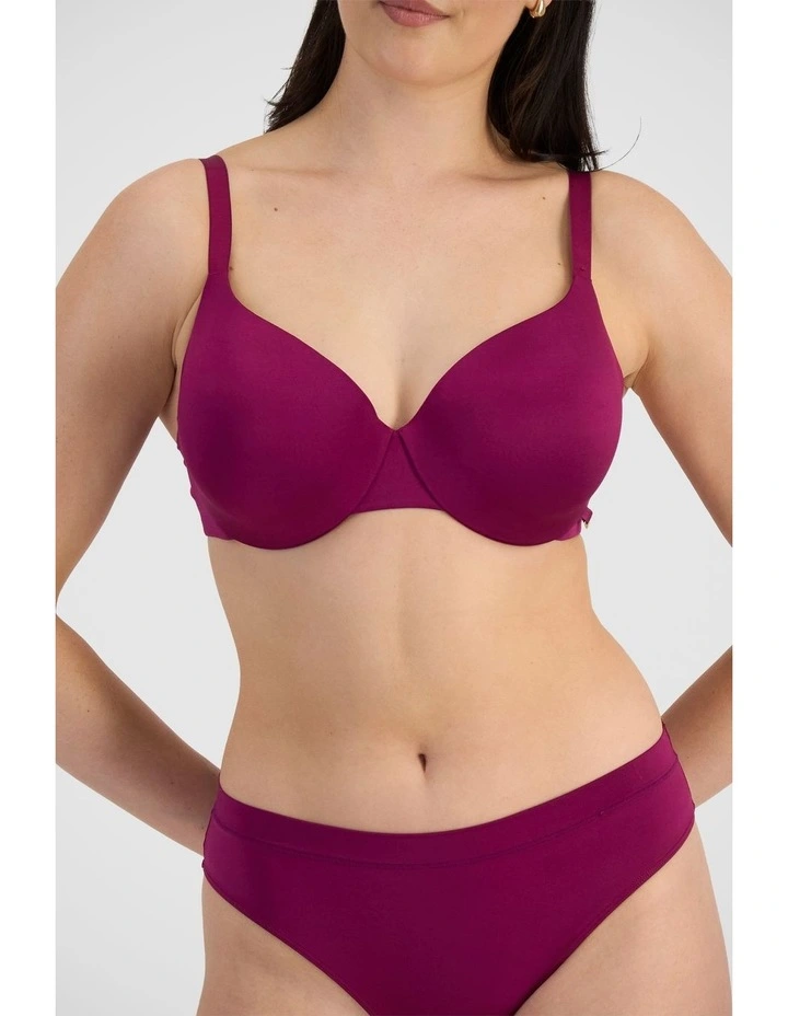 Because Lightly Lined Full Coverage Bra in Smoked Eggplant image 1