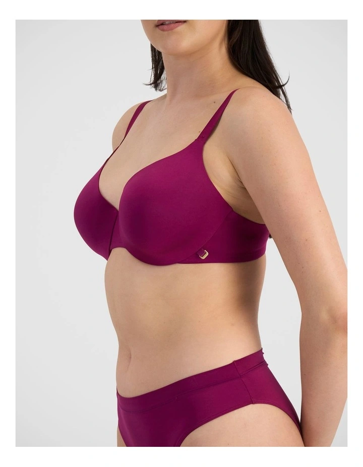 Because Lightly Lined Full Coverage Bra in Smoked Eggplant image 3