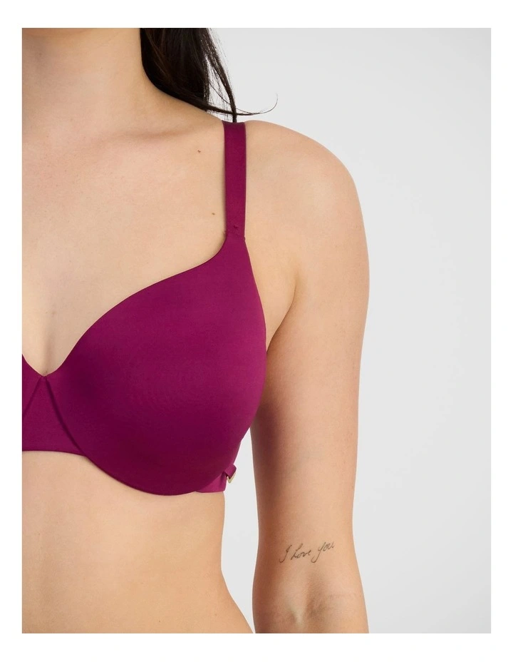 Because Lightly Lined Full Coverage Bra in Smoked Eggplant image 5
