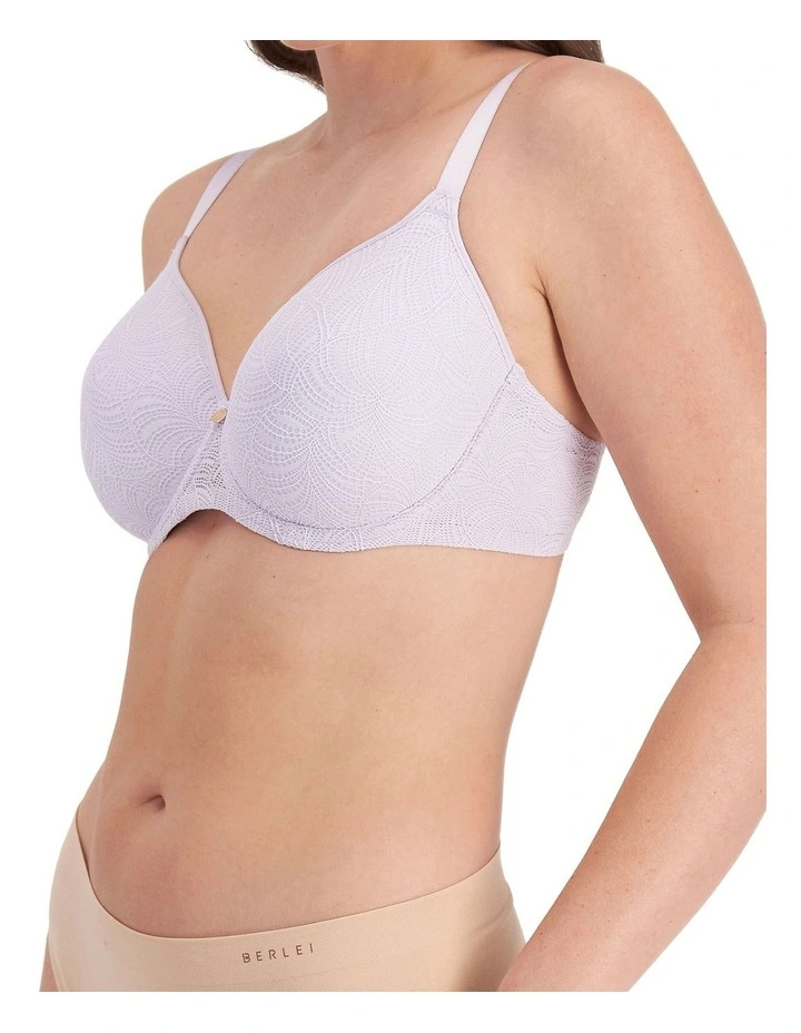 Lift And Shape Lace T-Shirt Bra in Candytuft image 3