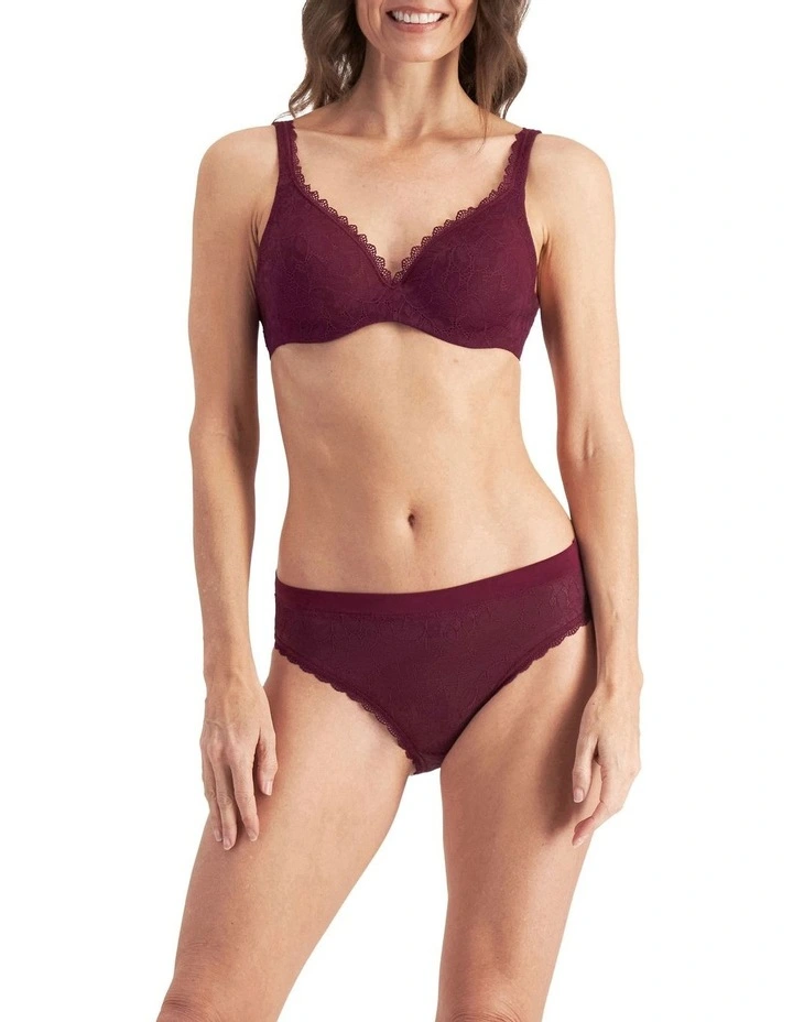 There Lace Bikini in Sweet Blackcurrant image 4