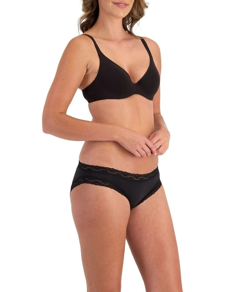 Marais Cotton Bikini Brief in Black image 3