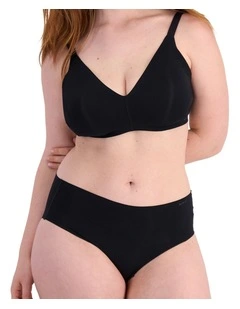 Understate Second Skin Hi Cut Brief in Black