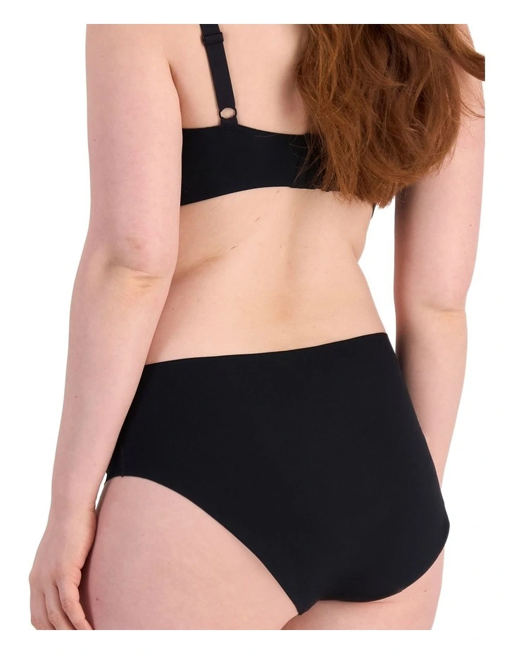 Understate Second Skin Hi Cut Brief in Black image 2