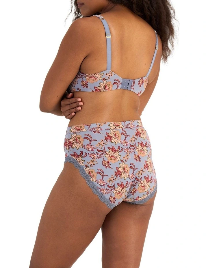 There Lace Full Brief in Bordeaux image 2