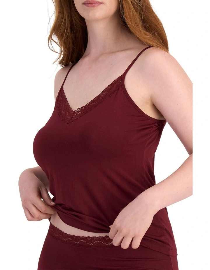 Marais Bamboo Cami in Crimson Fire image 3