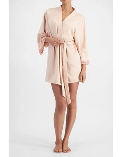 Because Robe in Blushed Silk