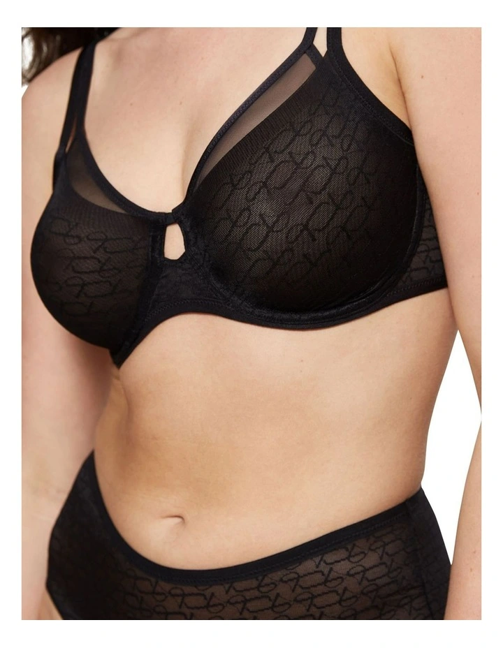 Signature Sheer W01 EX Bra in Black image 3