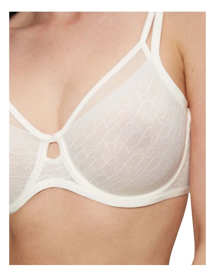 Signature Sheer Minimiser Bra in Ecru image 3