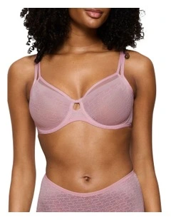Signature Sheer Minimiser Bra in Pink