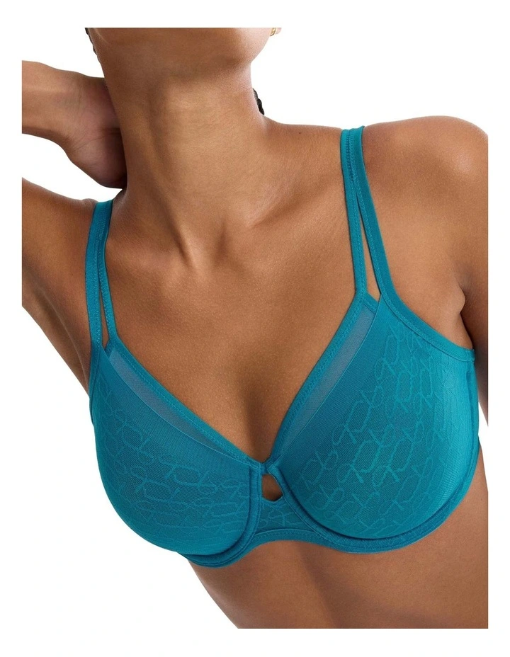 Signature Sheer Minimiser Bra in Blue image 3
