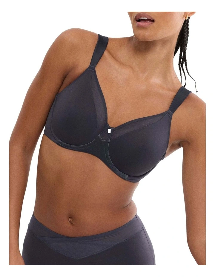 True Shape Sensation Minimiser Bra in Ink Gray image 1