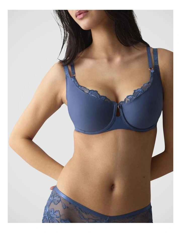 Wild Gardenia Florale Minimiser Bra in Grey image 1