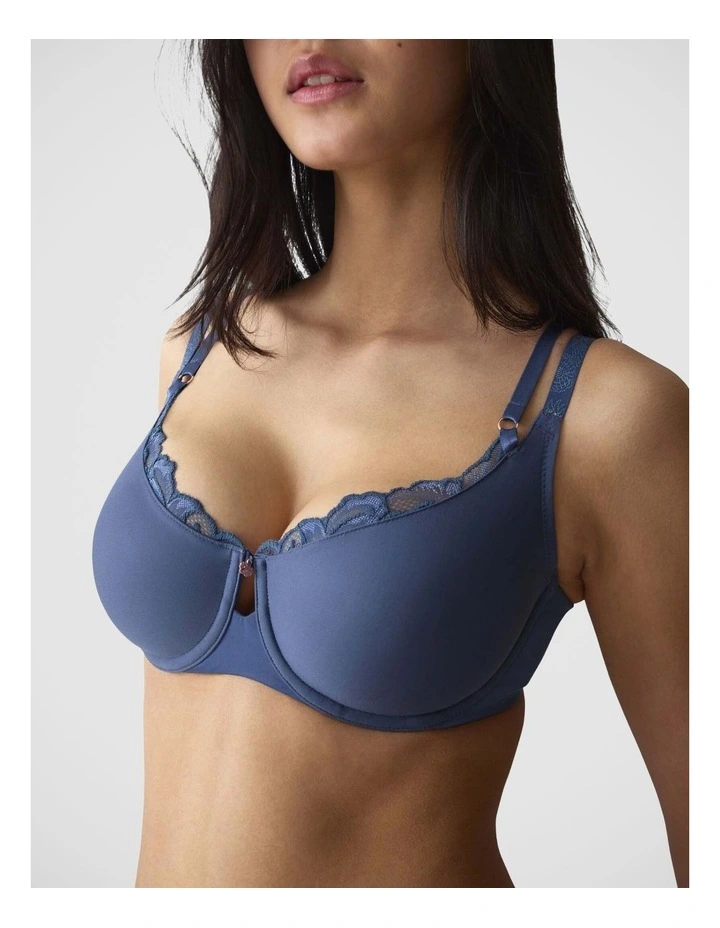 Wild Gardenia Florale Minimiser Bra in Grey image 3