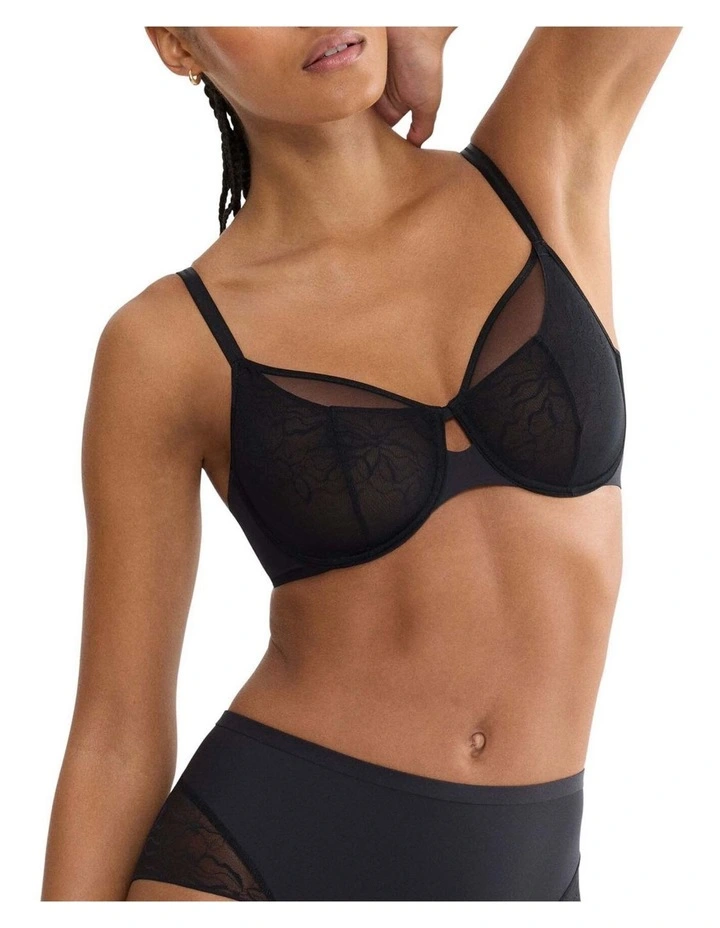 Comfort Contour Minimiser Bra in Black image 1