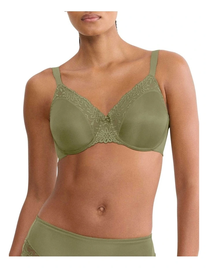 Ladyform Soft Minimiser Bra in Olive Green image 1