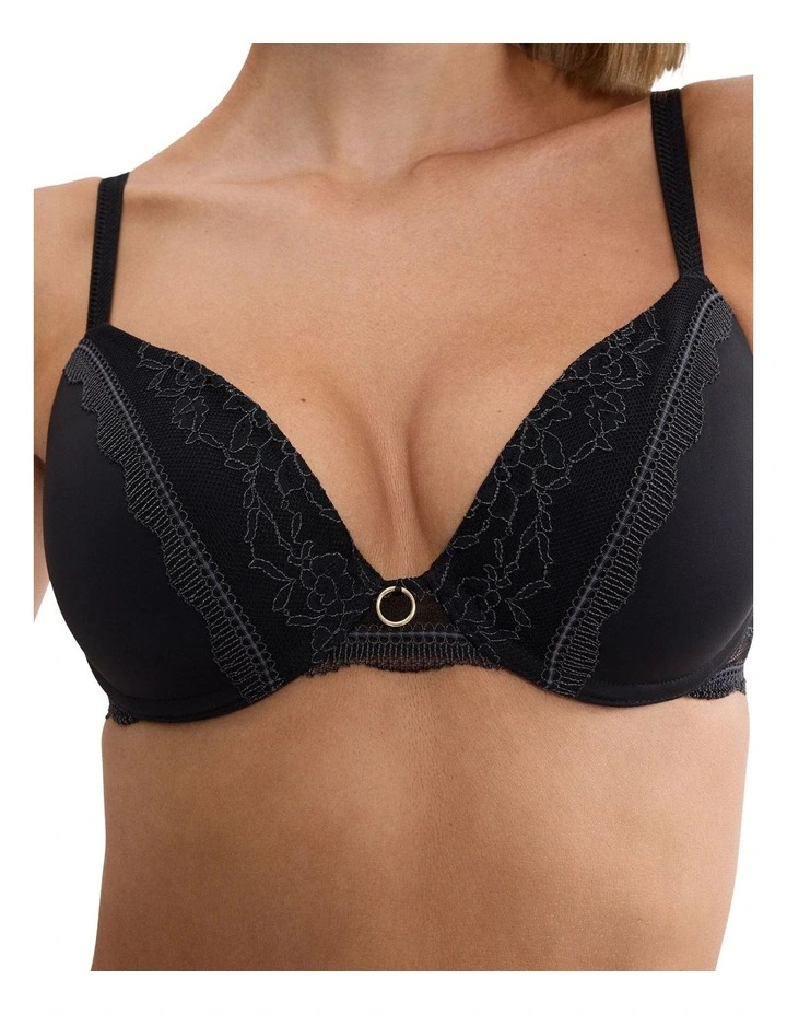 Comfort Allure Wired Padded Bra in Black image 3