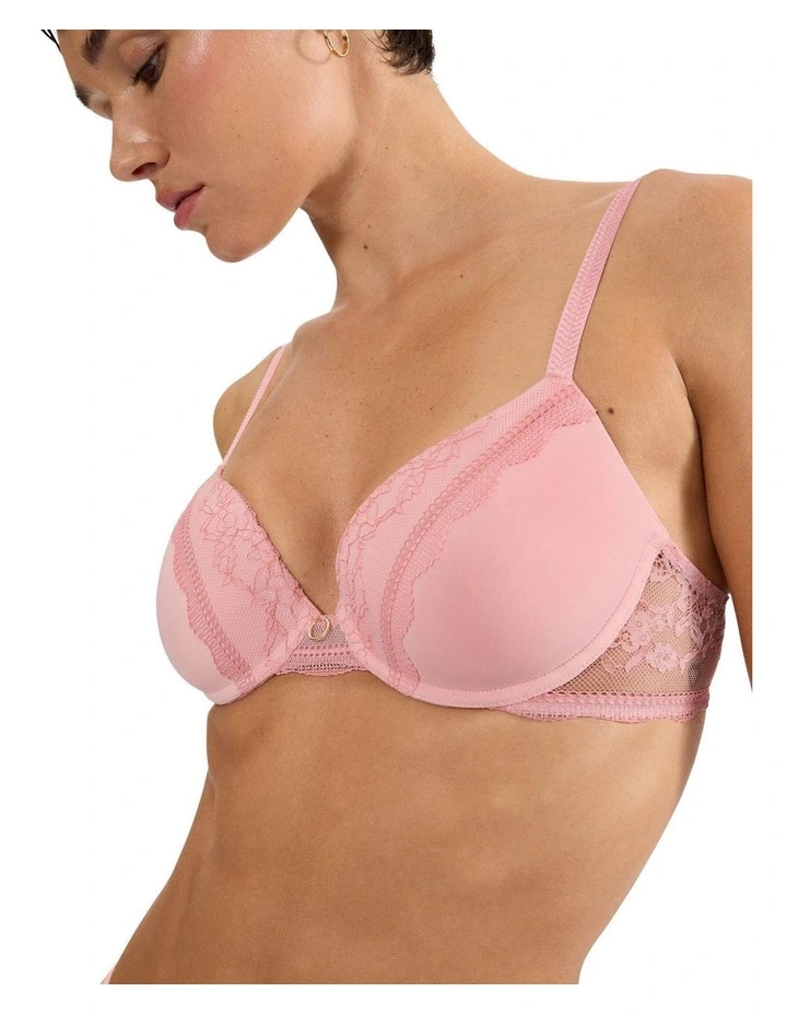 Comfort Allure Wired Padded Bra in Strawberry Cream Pink image 3